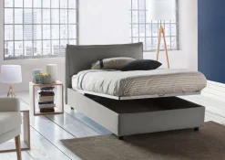 Letto piazza e mezza Abbygale, con materasso Cm 120x200 incluso,<Dmora New