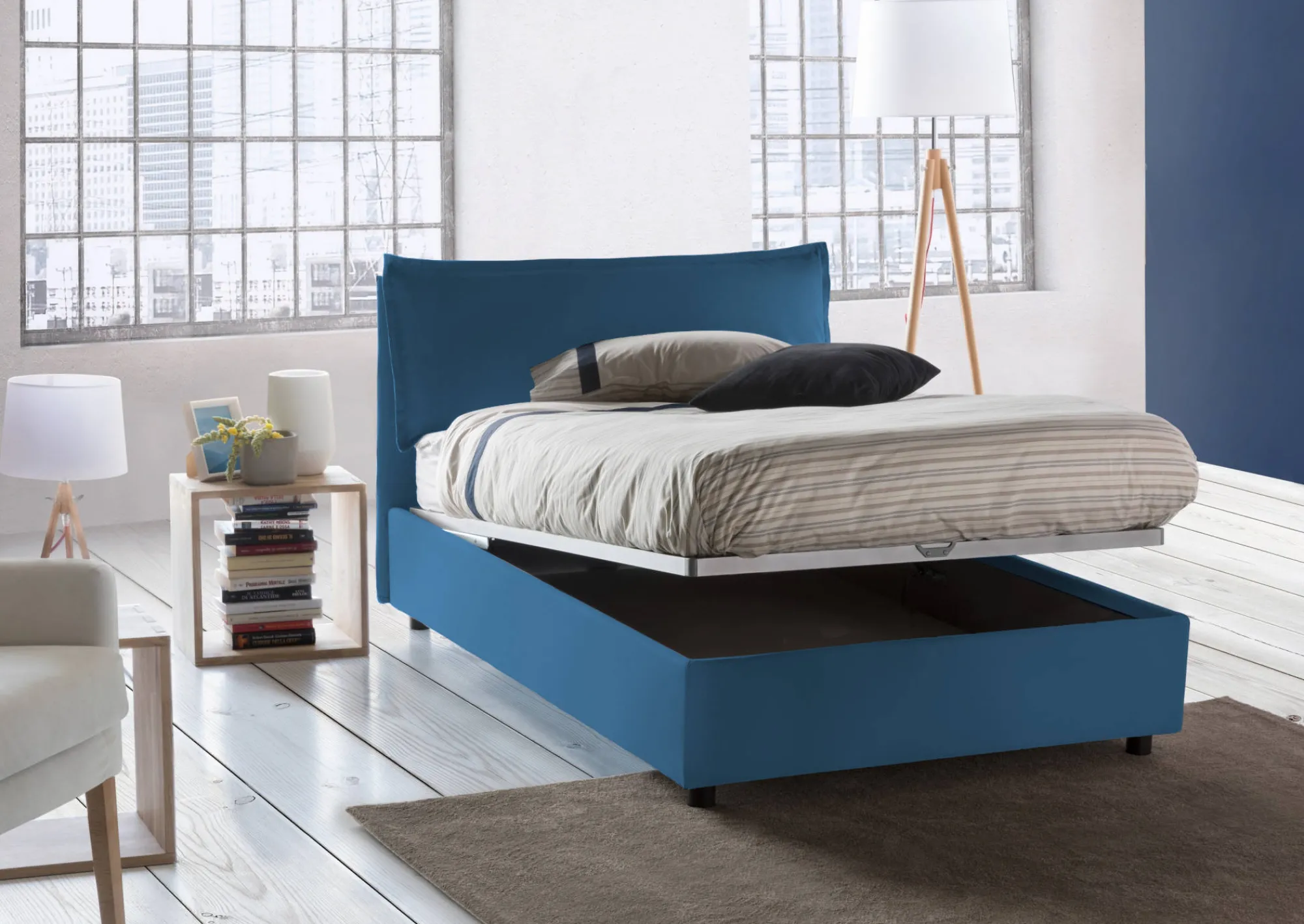 Letto piazza e mezza Abbygale, con materasso Cm 120x200 incluso,<Dmora Cheap