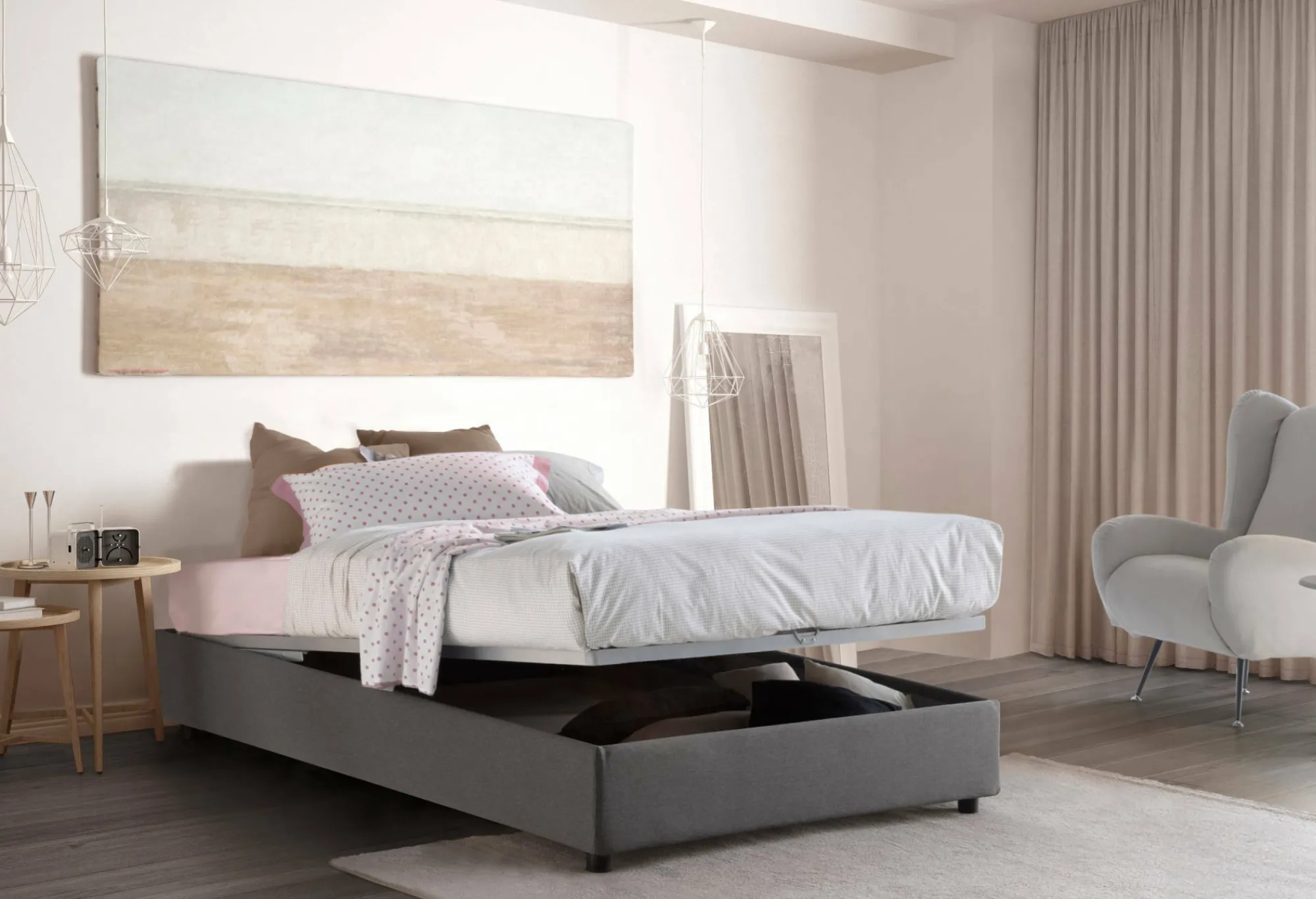 Letto piazza e mezza Abici, con materasso Cm 120x200 incluso,<Dmora Outlet