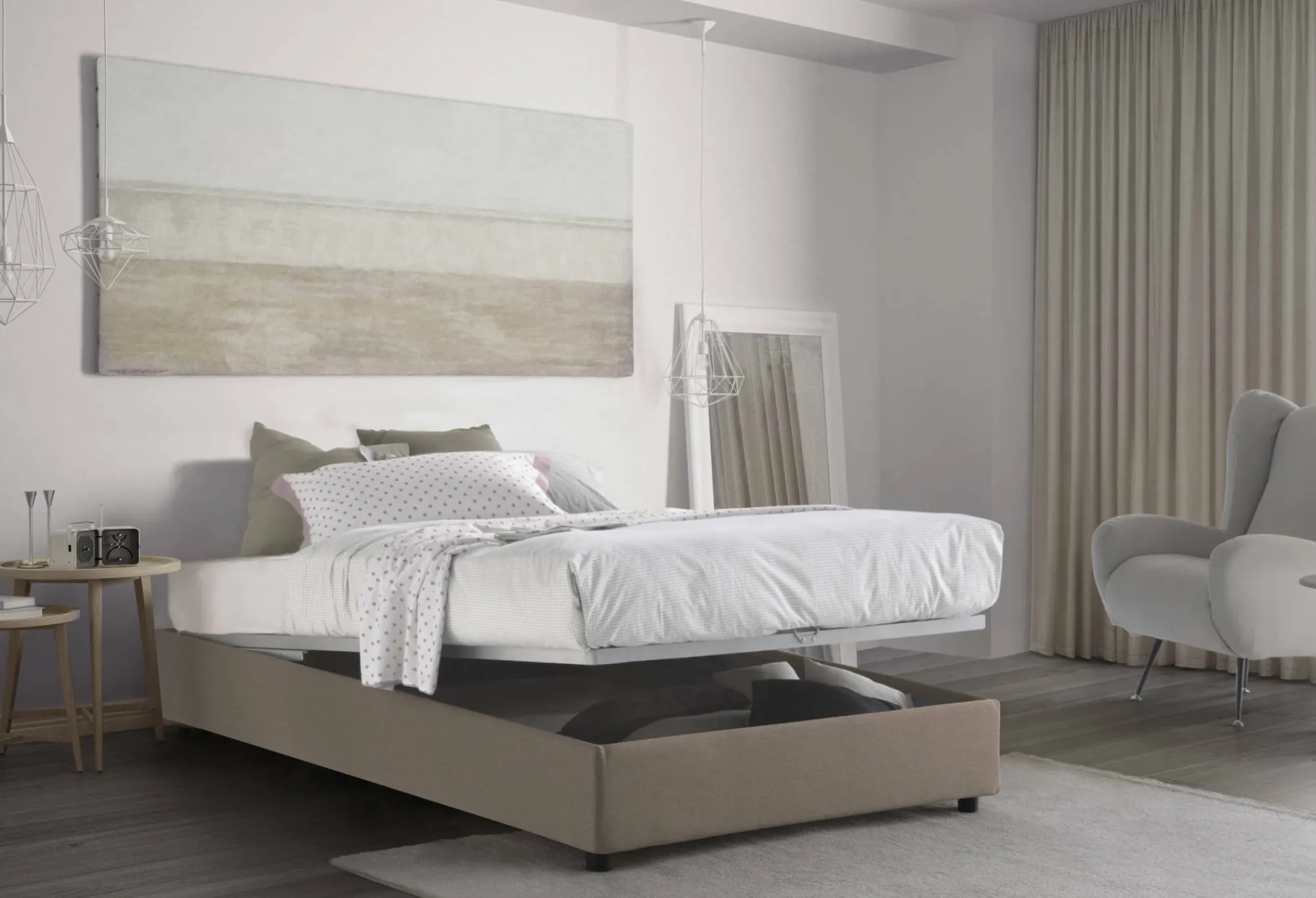 Letto piazza e mezza Abici, con materasso Cm 120x200 incluso,<Dmora Online
