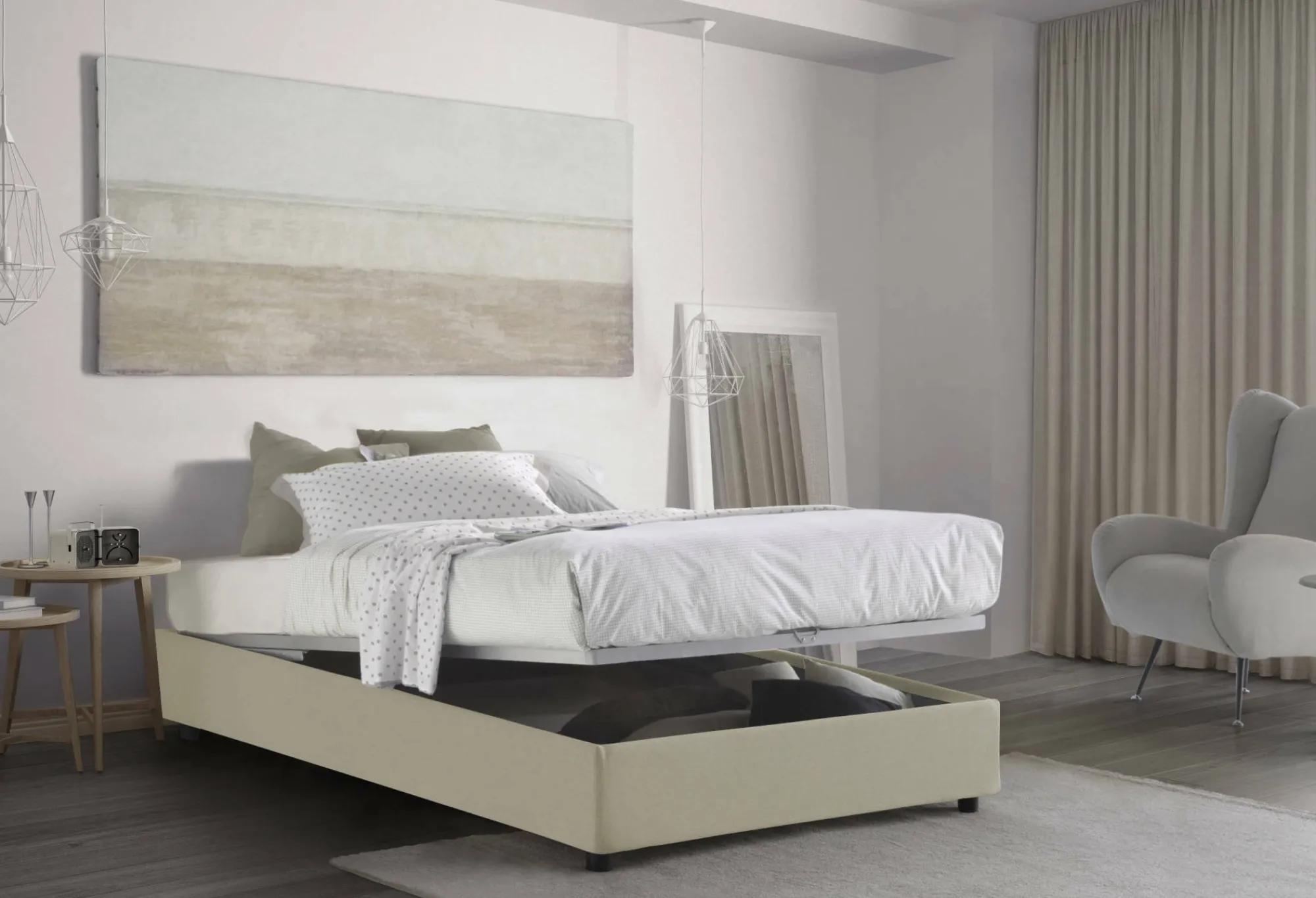 Letto piazza e mezza Abici, con materasso Cm 120x200 incluso,<Dmora New