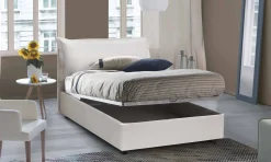 Letto piazza e mezza Aconito, con materasso Cm 120x200 incluso,<Dmora Outlet