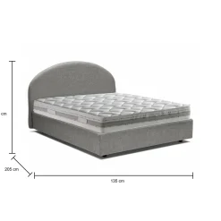 Letto piazza e mezza Acy, con materasso Cm 120x190 incluso,<Dmora Flash Sale
