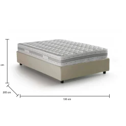 Letto piazza e mezza Aftis, con materasso Cm 120x190 incluso,<Dmora Fashion
