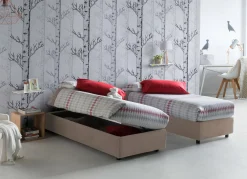 Letto piazza e mezza Aftis, con materasso Cm 120x190 incluso,<Dmora Shop