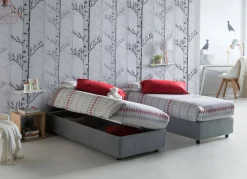 Letto piazza e mezza Aftis, con materasso Cm 120x190 incluso,<Dmora Outlet