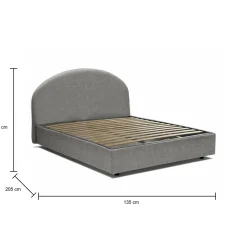Letto piazza e mezza Akis, adatto per materasso Cm 120x190,<Dmora Best Sale