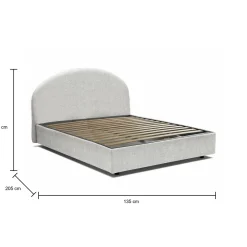 Letto piazza e mezza Akis, adatto per materasso Cm 120x190,<Dmora Cheap