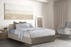 Letto piazza e mezza Alan, adatto per materasso Cm 120x190,<Dmora Sale