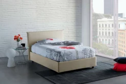 Letto piazza e mezza Alush, con materasso Cm 120x190 incluso,<Dmora Hot