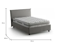 Letto piazza e mezza Alush, con materasso Cm 120x190 incluso,<Dmora Online