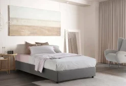 Letto piazza e mezza Alvise, con materasso Cm 120x190 incluso,<Dmora Discount