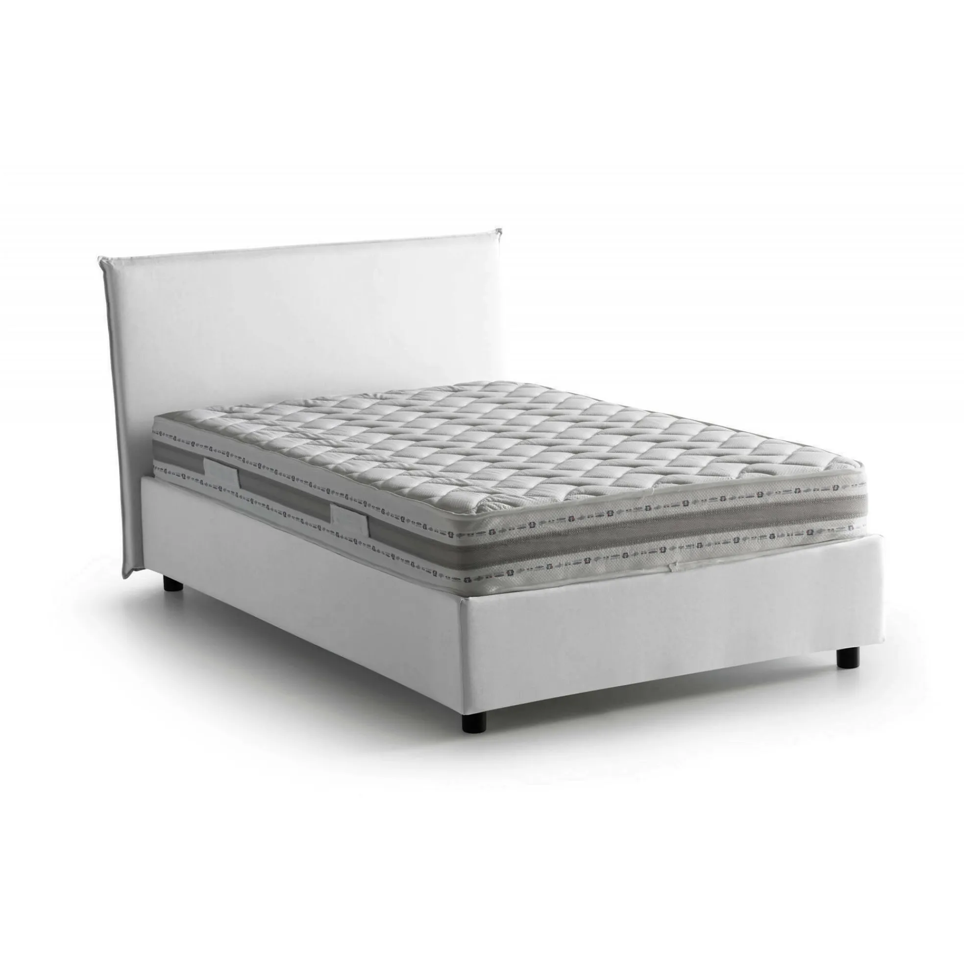 Letto piazza e mezza Alvino, con materasso Cm 120x200 incluso,<Dmora Discount