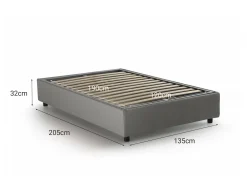 Letto piazza e mezza Alvise, con materasso Cm 120x190 incluso,<Dmora Discount