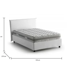Letto piazza e mezza Alvino, con materasso Cm 120x200 incluso,<Dmora Discount