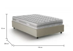 Letto piazza e mezza Alvise, con materasso Cm 120x190 incluso,<Dmora Hot