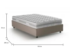 Letto piazza e mezza Alvise, con materasso Cm 120x190 incluso,<Dmora Best Sale