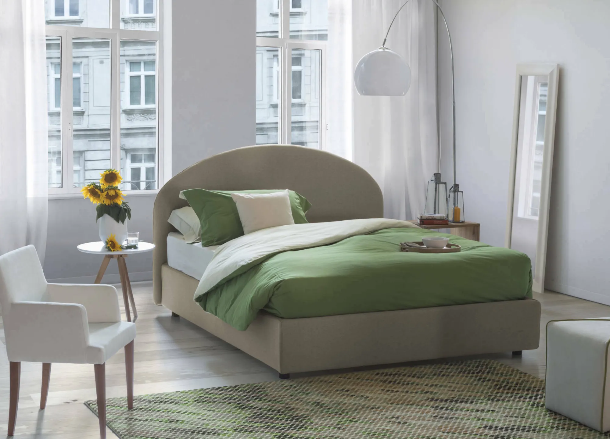 Letto piazza e mezza Ambher, con materasso Cm 120x190 incluso,<Dmora Cheap