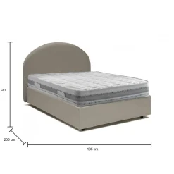 Letto piazza e mezza Ambher, con materasso Cm 120x190 incluso,<Dmora Cheap