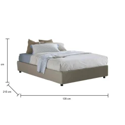 Letto piazza e mezza Americas, adatto per materasso Cm 120x200,<Dmora Hot
