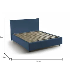 Letto piazza e mezza Amorino, adatto per materasso Cm 120x190,<Dmora Shop