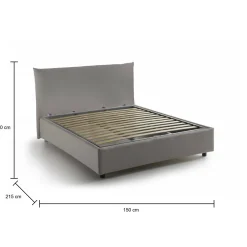 Letto piazza e mezza Amorino, adatto per materasso Cm 120x190,<Dmora Sale