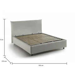 Letto piazza e mezza Amorino, adatto per materasso Cm 120x190,<Dmora New