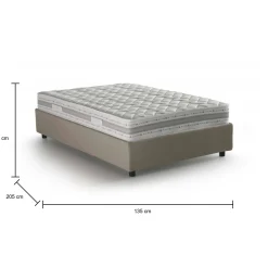 Letto piazza e mezza Anahi, con materasso Cm 120x190 incluso,<Dmora Hot