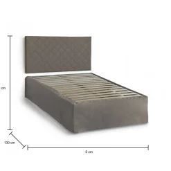 Letto piazza e mezza Anas, adatto a materasso da Cm 120x190,<Dmora Outlet