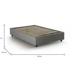 Letto piazza e mezza Andla, adatto per materasso Cm 120x200,<Dmora Cheap