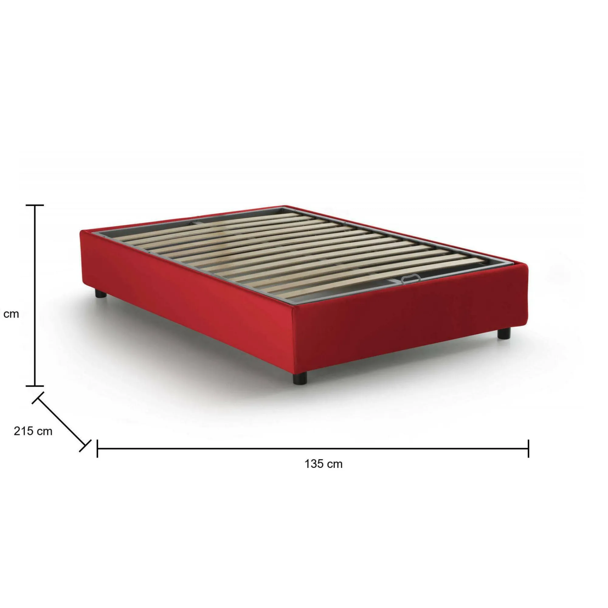 Letto piazza e mezza Andla, adatto per materasso Cm 120x200,<Dmora Hot
