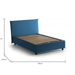Letto piazza e mezza Anissa, adatto per materasso Cm 120x200,<Dmora Sale