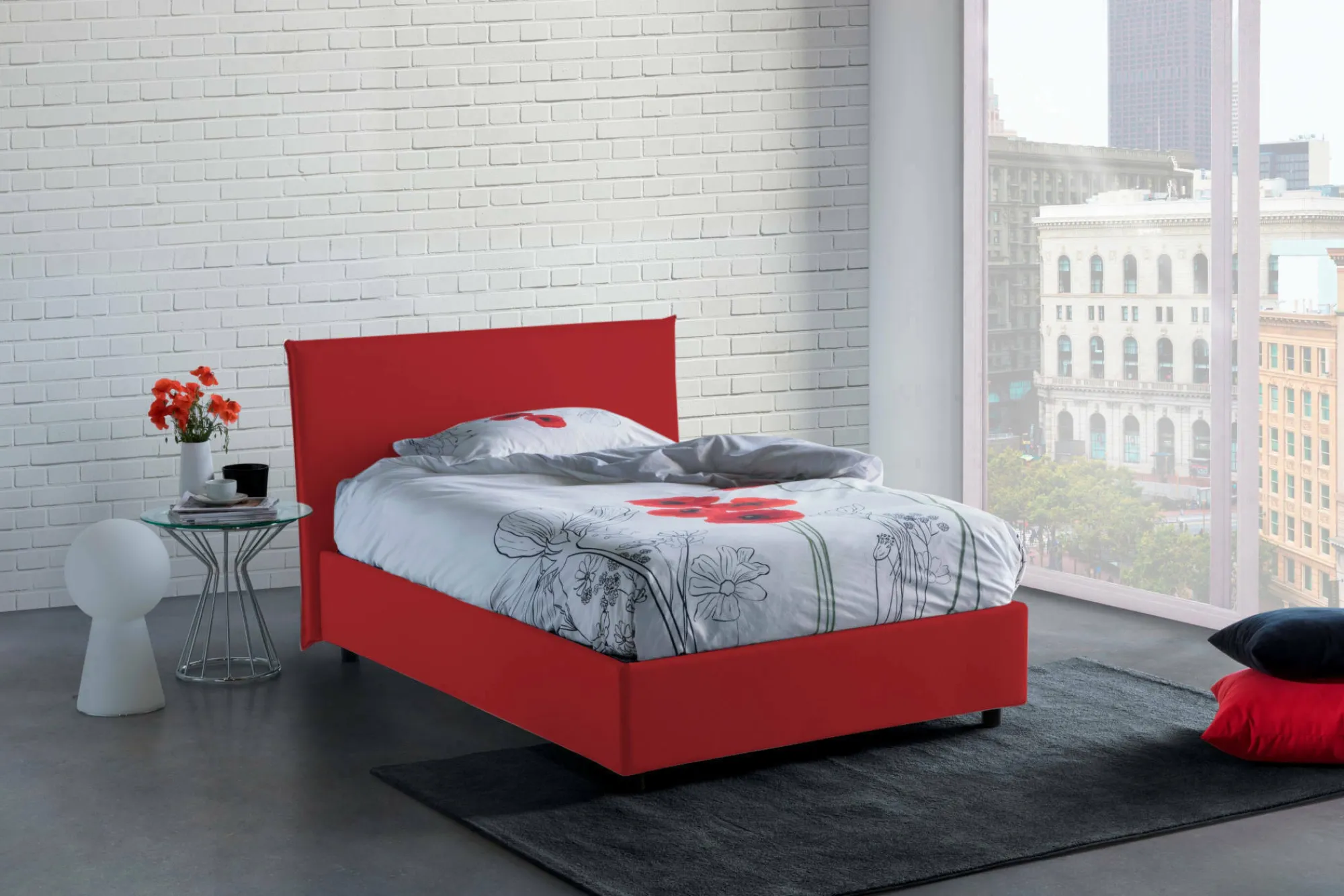 Letto piazza e mezza Anyta, adatto per materasso Cm 120x190,<Dmora Best Sale