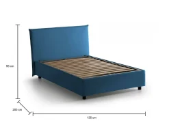 Letto piazza e mezza Anyta, adatto per materasso Cm 120x190,<Dmora Flash Sale