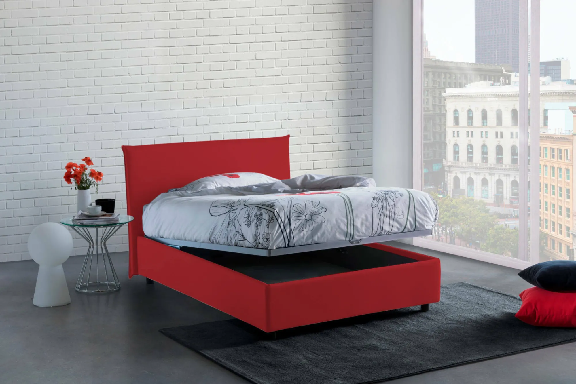Letto piazza e mezza Anyta, adatto per materasso Cm 120x190,<Dmora Best Sale