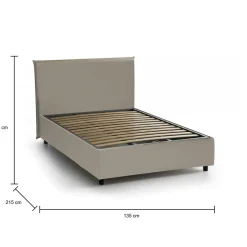 Letto piazza e mezza April, adatto per materasso Cm 120x200,<Dmora Shop