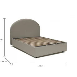 Letto piazza e mezza Aquanette, adatto per materasso Cm 120x190,<Dmora Store