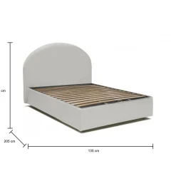 Letto piazza e mezza Aquanette, adatto per materasso Cm 120x190,<Dmora Best