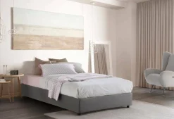 Letto piazza e mezza Ariba, adatto per materasso Cm 120x190,<Dmora New