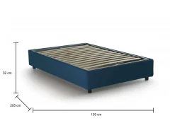 Letto piazza e mezza Ariba, adatto per materasso Cm 120x190,<Dmora Cheap
