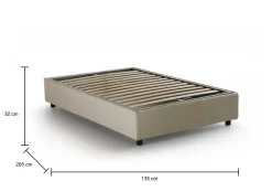 Letto piazza e mezza Ariba, adatto per materasso Cm 120x190,<Dmora Cheap