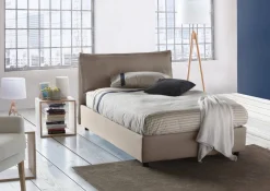 Letto piazza e mezza Arnaldo, adatto per materasso Cm 120x200,<Dmora Shop