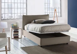 Letto piazza e mezza Arnaldo, adatto per materasso Cm 120x200,<Dmora Shop
