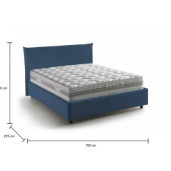 Letto piazza e mezza Arpaise, con materasso Cm 120x190 incluso,<Dmora Cheap