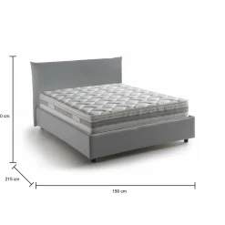 Letto piazza e mezza Arpaise, con materasso Cm 120x190 incluso,<Dmora Best