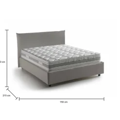 Letto piazza e mezza Arpaise, con materasso Cm 120x190 incluso,<Dmora Best