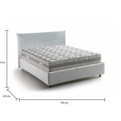 Letto piazza e mezza Arpaise, con materasso Cm 120x190 incluso,<Dmora Flash Sale