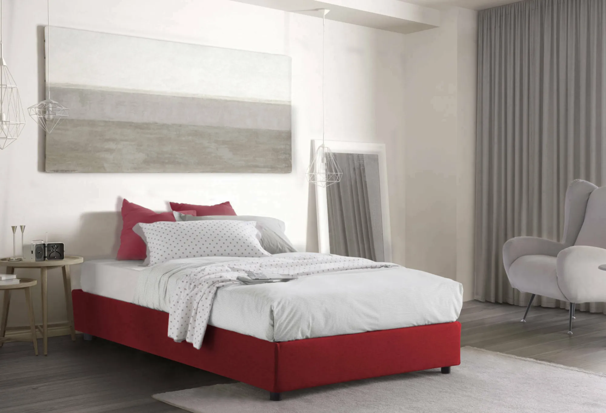 Letto piazza e mezza Asid, adatto per materasso Cm 120x190,<Dmora Best Sale