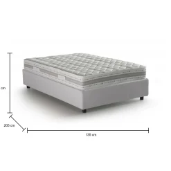 Letto piazza e mezza Atar, con materasso Cm 120x190 incluso,<Dmora Cheap