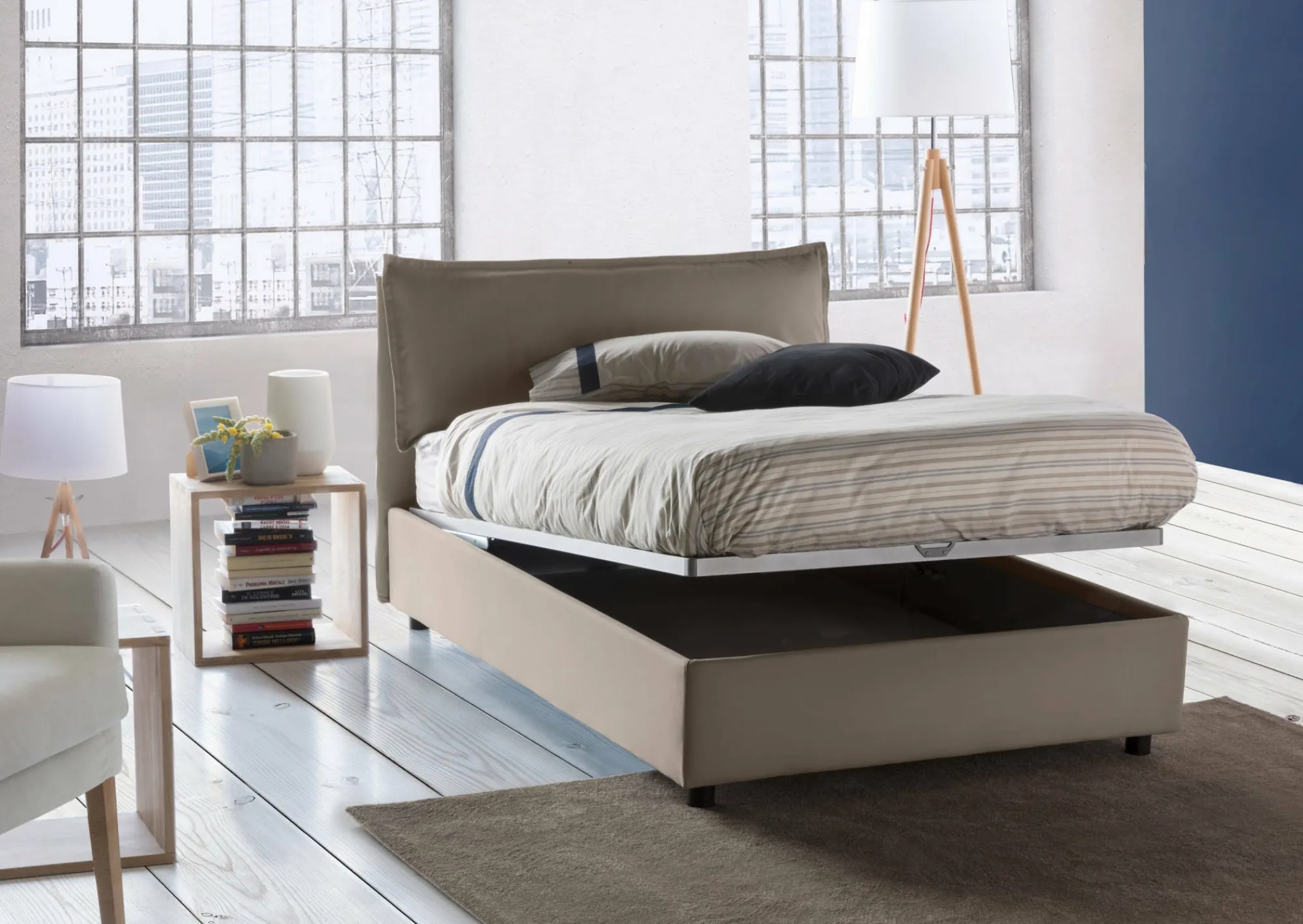 Letto piazza e mezza Attinia, con materasso Cm 120x190 incluso,<Dmora Best Sale
